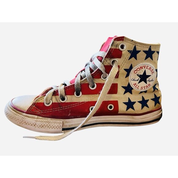 Converse‎ Chuck Taylor All Star High American flag, Junior Size 2 US - Picture 2 of 11